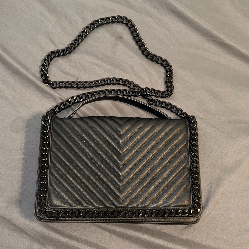 Aldo Black Quilted Chain Bag